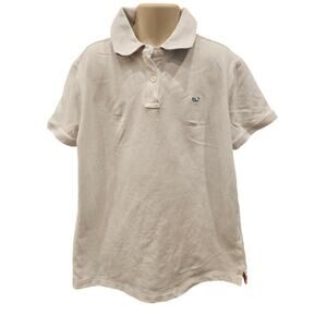 Vineyard Vines girls L (14) white polo whale top school pictures casual preppy